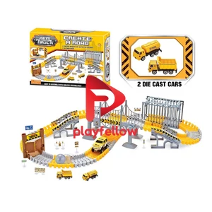 144 PCS TRACK W / 1 PCS RAIL CAR + 2 DIE CAST CARS