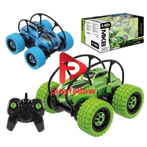 2.4 GHZ RC STUNT CAR W/BATTERY, BLUE/GREEN