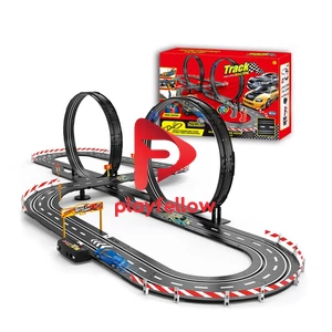 WIRE CONTROL HIGH SPEED RACING TRACK W / 2 PCS 1:43 CAR, CHARGER, 2 PCS CONTROLLER