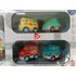 FUN SLIDE CARTOON CAR,4PCS,