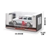 1:24 PULL BACK MATEL CAR W / OPENABLE DOORS, MUSIC, LIGHT, BATTERY (WHITE/BLACK)