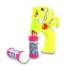 BUBBLE GUN W/LIGHT, MUSIC, 2 PCS BUBBLE WATER, ORANGE/YELLOW