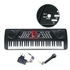 61 KEY ELECTRIC KEYBOARD W/ CHARGER + MICROPHONE + LCD