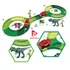 108 PCS DINOSAUR RAIL W / ELECTRIC CAR 1 PCS + 2 PCS RACK + 2 PCS DINOSAUR + 2 PCS TREE + 12 PCS ROAD SIGN