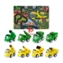 PLAYMAT SET W/ 1 PCS ALLOY PULL BACK CAR, 4 ASST - 2 COLOR CAR MIXED, 12 PCS/BOX