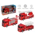 PULL BACK FIRE TRUCK W / LIGHT, MUSIC, 3 ASST MIXED