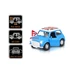 1:38 ALLOY PULL BACK CAR W / LIGHT, MUSIC, 3 COLOR MIXED